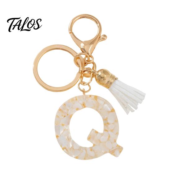 Lightweight Keychain Pendant, Letter A-Z Charm with Tassel, Alphabet Car Decoration Initial Metal Keyring for Handbag Backpack Bag Pendant Accessory