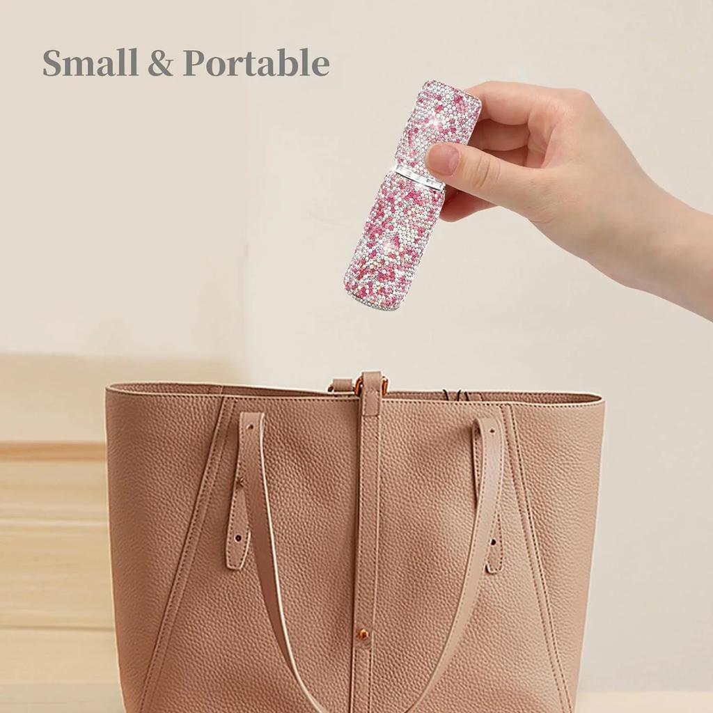 Bling Spray Bottles Crystal Refillable Perfume Bottle Empty Spray Bottle Atomizer Perfume Bottles Pocket Size for Outgoing