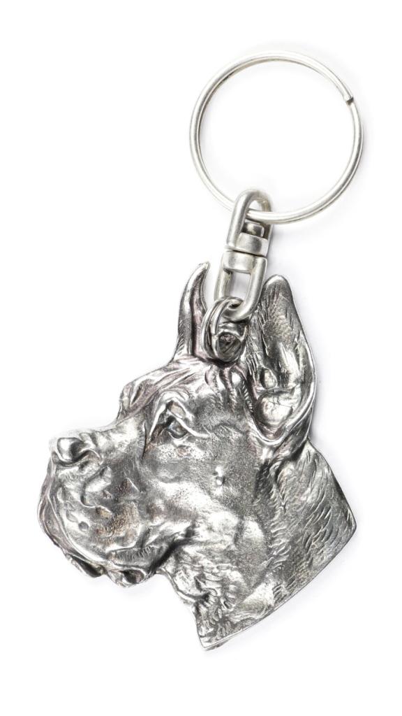 Německá doga I - Postříbřený přívěsek pro psa, ozdoba na kabelku, přívěsek na batoh značky Art-Dog