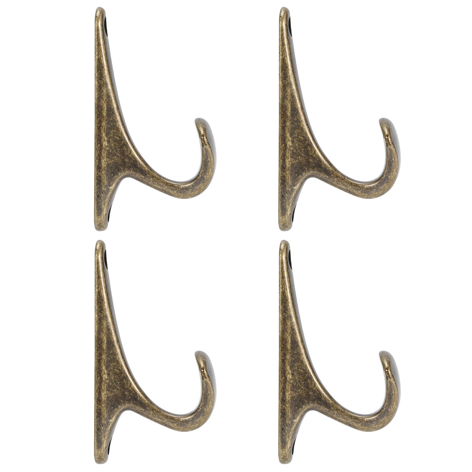 

4 Sets Clothes Hook Zinc Alloy WallMounted Towel Hat Coat Hanger Home Organizer(SPN0001 Black Brown Bronze )