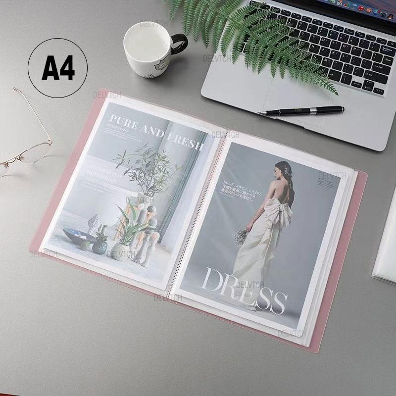 60 Pocket A4 A3 File Folder Picture Photo Album Display Book Art Sketching Painting Drawing Paper Document Storage Bag Organizer