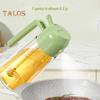 Oil Sprayer for Cooking 2 In 1 Oil Dispenser 500ml/17oz Glass Spray Bottle with Pourer Reusable Food-Grade Oil Sprayer for Kitchen Salad Frying BBQ