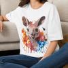 Colorful Kangaroo T-Shirt | Floral Animal Tee Shirt Gift for Her Mom Grandma Family Friend Sister Crew Team Party Aunt