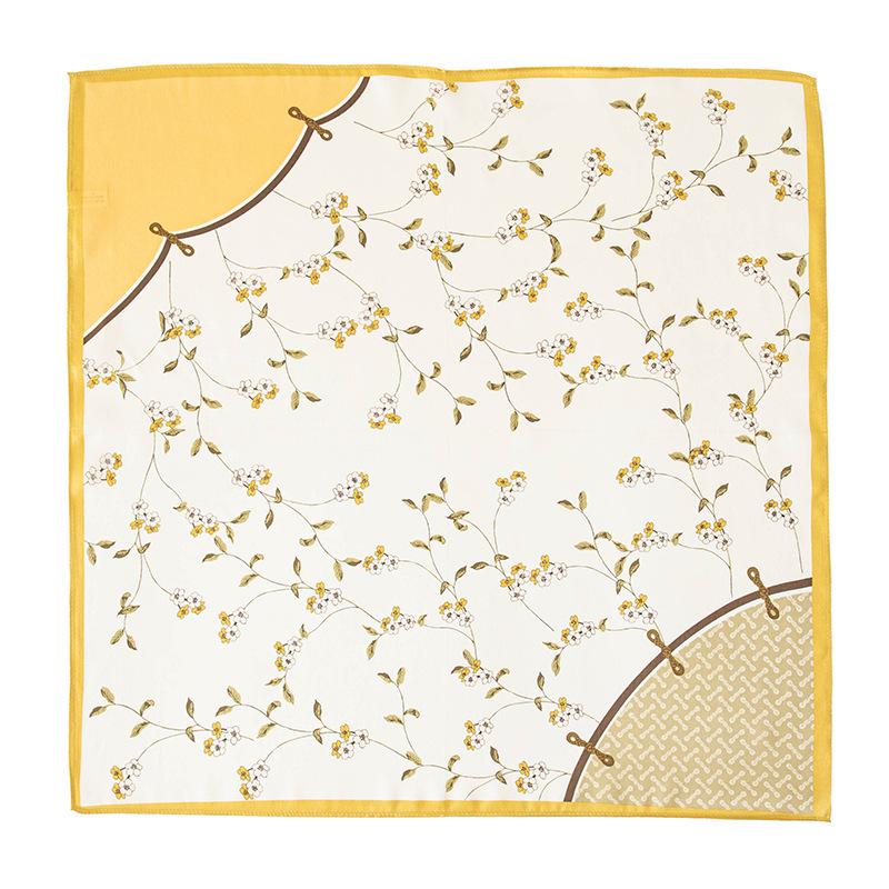 53*53CM 100% morušový hedvábný čtvercový šátek Olejomalba Luxusní šátky Šátek na opalování Šátek Nákrčník Dárek