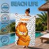 Custom Name Gar-field's Pawsome  Beach Towel Microfiber Beach Towel, Lightweight and Quick-Dry, for Summer Travel, Swimming Pool Gift
