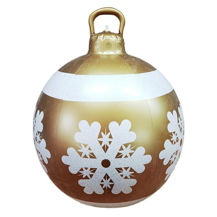 Luminous PVC Inflatable Christmas Ball for Indoor and Outdoor Decorations