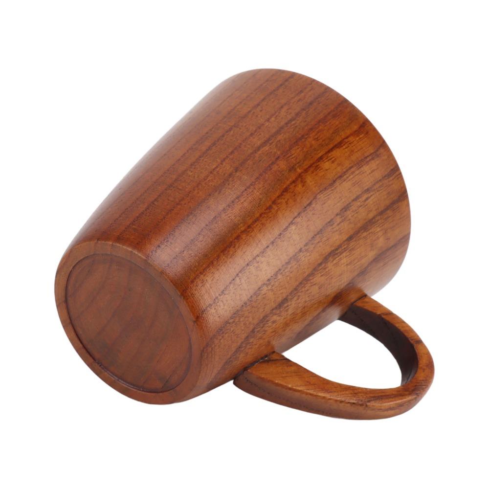 Safe Solid Wood Teacups Multifunctional Wooden Wine Mug Durable Wooden Mugs  Drinking Coffee