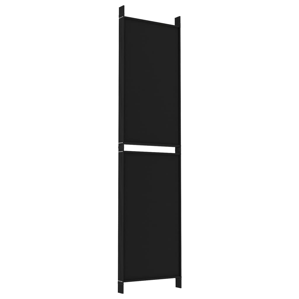 Vidaxl 5-Panel Room Divider, Black, 250X200 Cm, Fabric