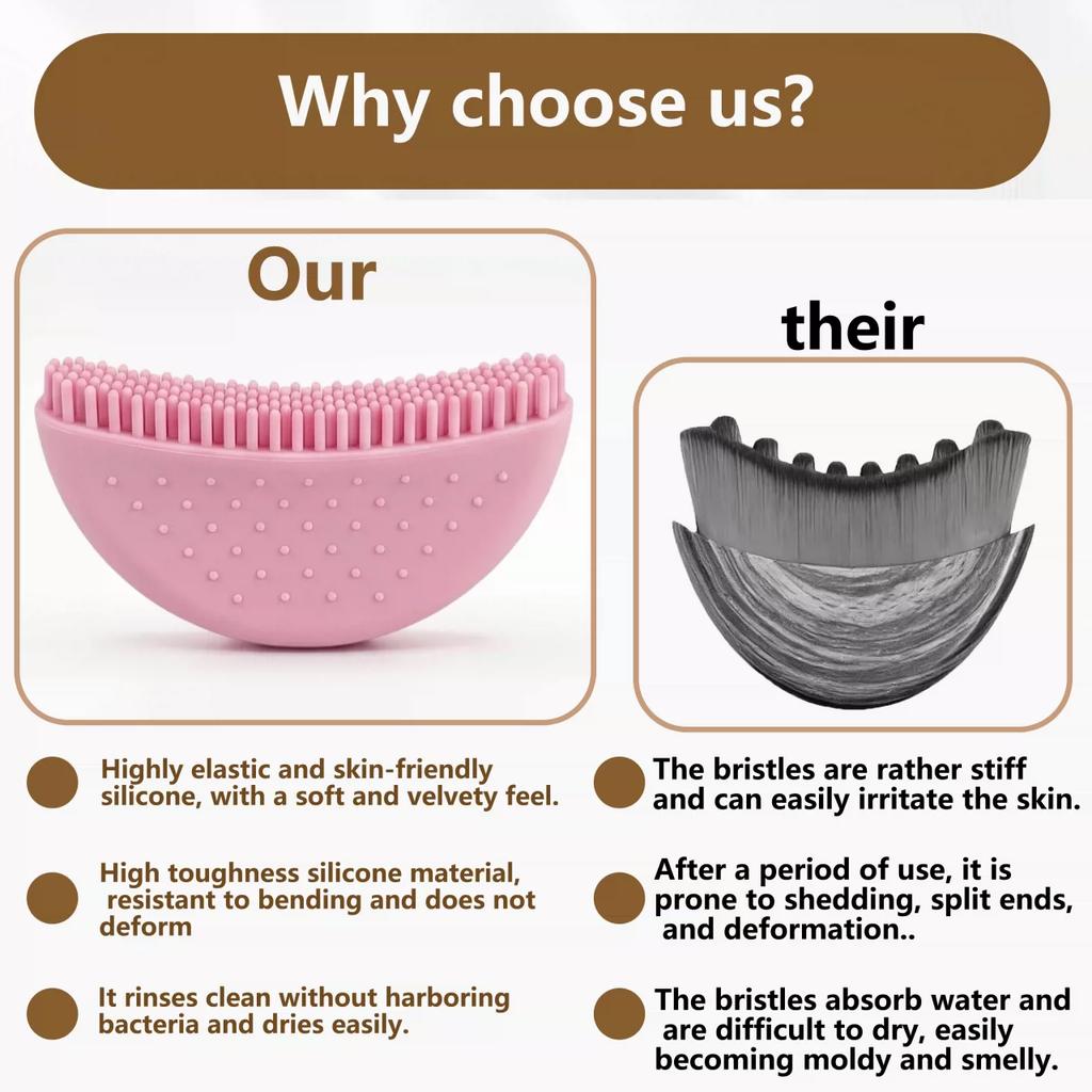 Ergonomic Pure Silicone Face Massage Brush – Facial Contouring & Lifting Tool for Puffiness Care & Self-Care, Ideal for Home
