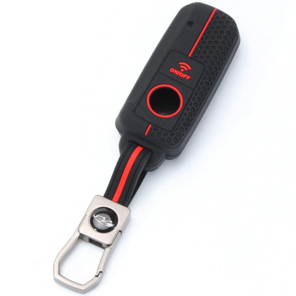 Silicone Motorcycle Remote Smart Key Case cover Fob For Yamaha TMAX530 TMAX560 2017-2026