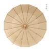Hand open 16 bone simple plain men's gentleman umbrella three fold retro folding umbrella fixed umbrella