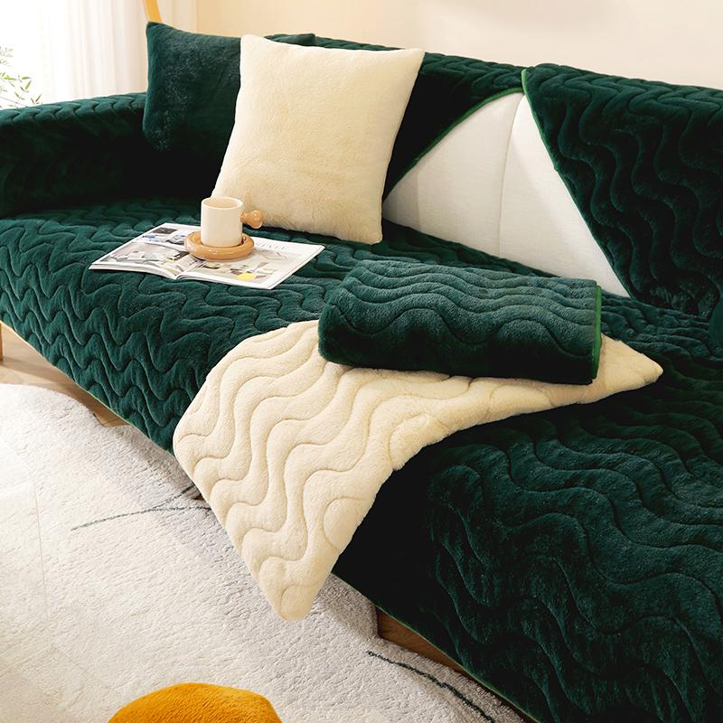 Winter Plush Sofa Cushion Thickened Non-Slip Seat Cushions Four Seasons Universal Sofa Cover Cover All-Inclusive Winter