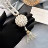 Classic Cat's Eye Pearl Sweater Necklace - Luxury Chinese Long Pendant for Women