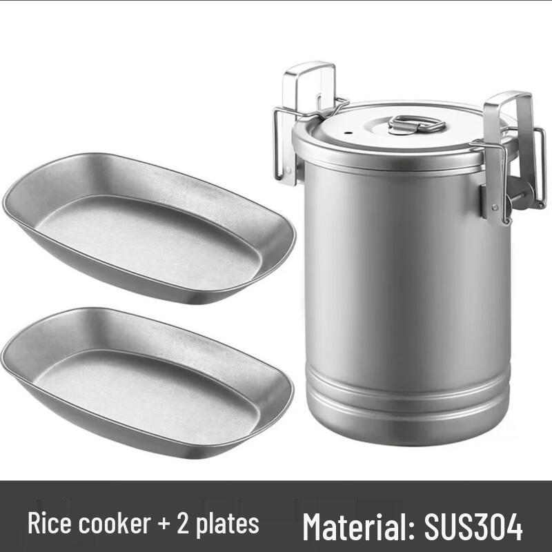 Outdoor Camping Cookware Set with Hanging Pot Includes 3 Bowls & 2 Plates