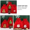 3Pcs Printed Drawstring Candy Bags Christmas Gift Bags for Party Holiday Jewelry Fruits Candies Premium Sturdy