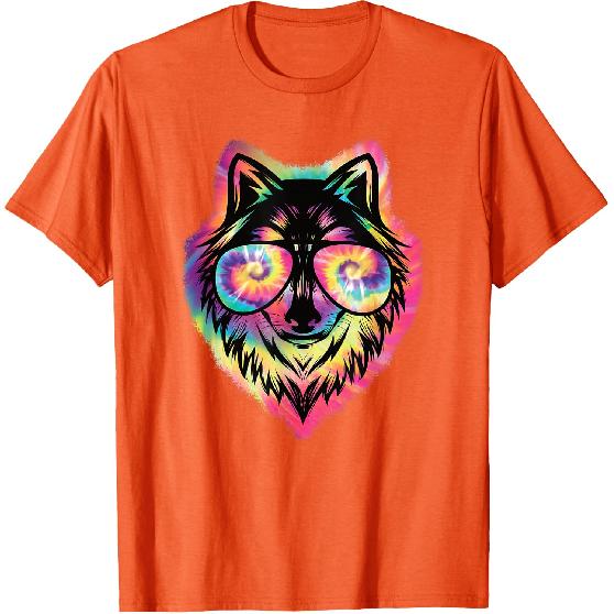 Cool Wolf Funny Wolf Lover Wildlife Men Boys Kids T-Shirt