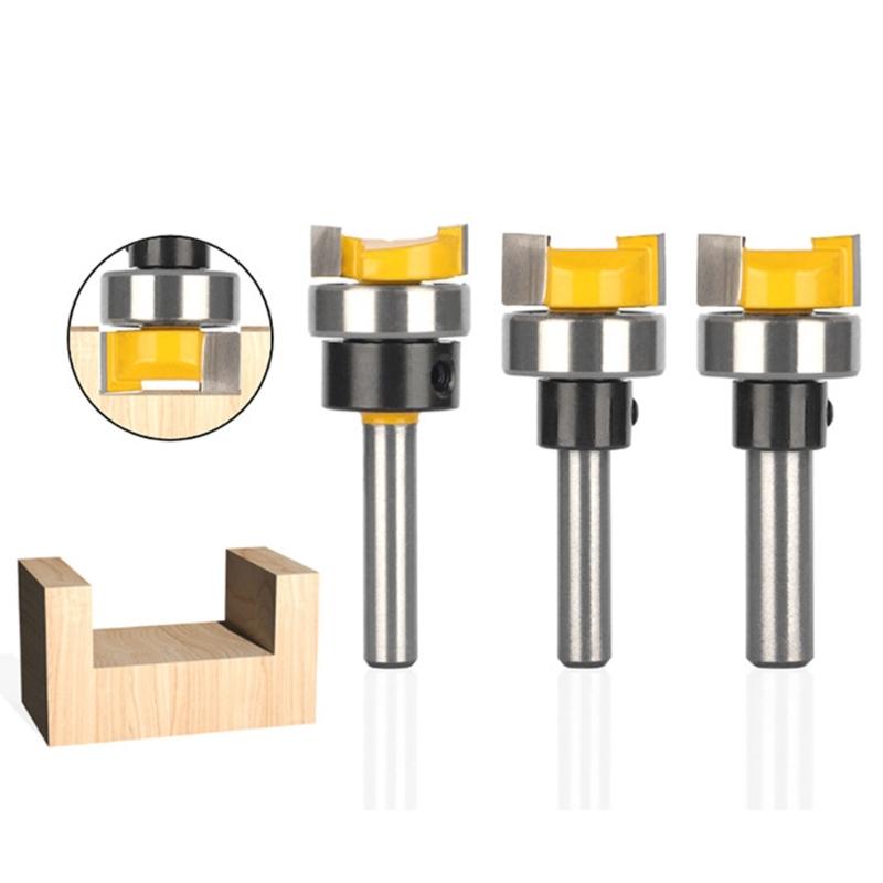 Einfach zu bedienender Kugellager-Doppelschneiden-Geradfräser 19,05 mm für komfortables präzises Trimmen im Holzhandwerk