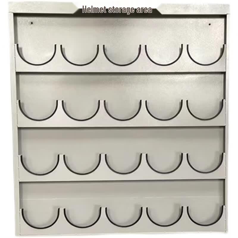 Industrial Wall-Mounted Safety Helmet Rack