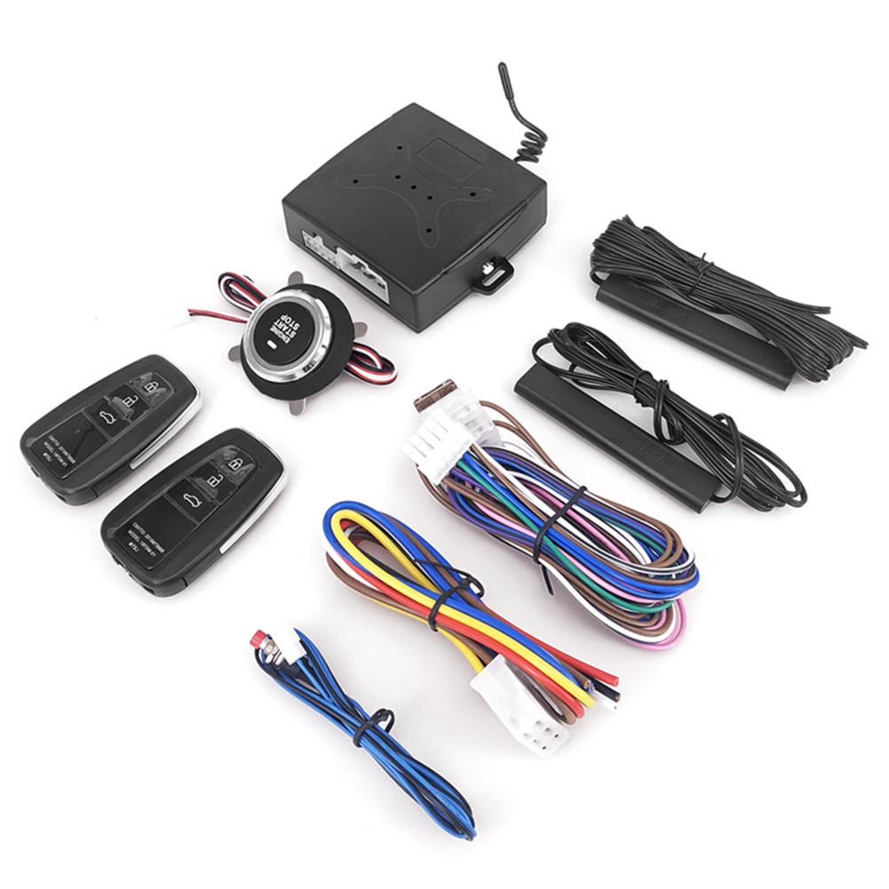 Keyless Start System Car Anti-theft Remote Alarm System Auto SUV Start Button Alarm Keyless Entry Starter Car Accessories 12V
