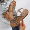 Bohemian Beaded Women Wedges Sandals 2026 Fashion Slip on Summer Beach Shoes for Woman Platform Heels Plus Size Sandals Woman