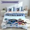 3pcs Astro Bot Duvet Cover Set, Includes 1 Duvet Cover and 2 Pillowcases,Skin-Friendly&Comfortable Fabric,Suitable Bedding Sets