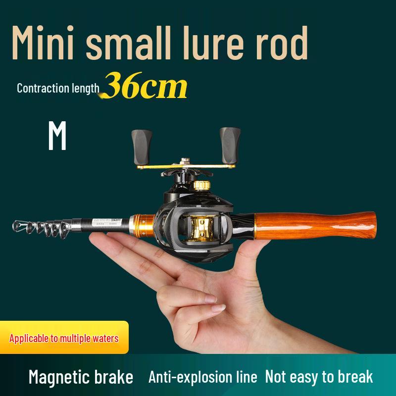 Mini Telescopic Ultra-Hard Sea Lure Rod, 36cm, Long Cast Capable 1.6m Length