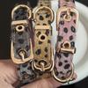 Shi Meisha: Süßes und cooles Leopardenmuster Lederseil Halsband Nischenpersönlichkeit Vielseitiges Halsband Spice Girl Gothic Dessous