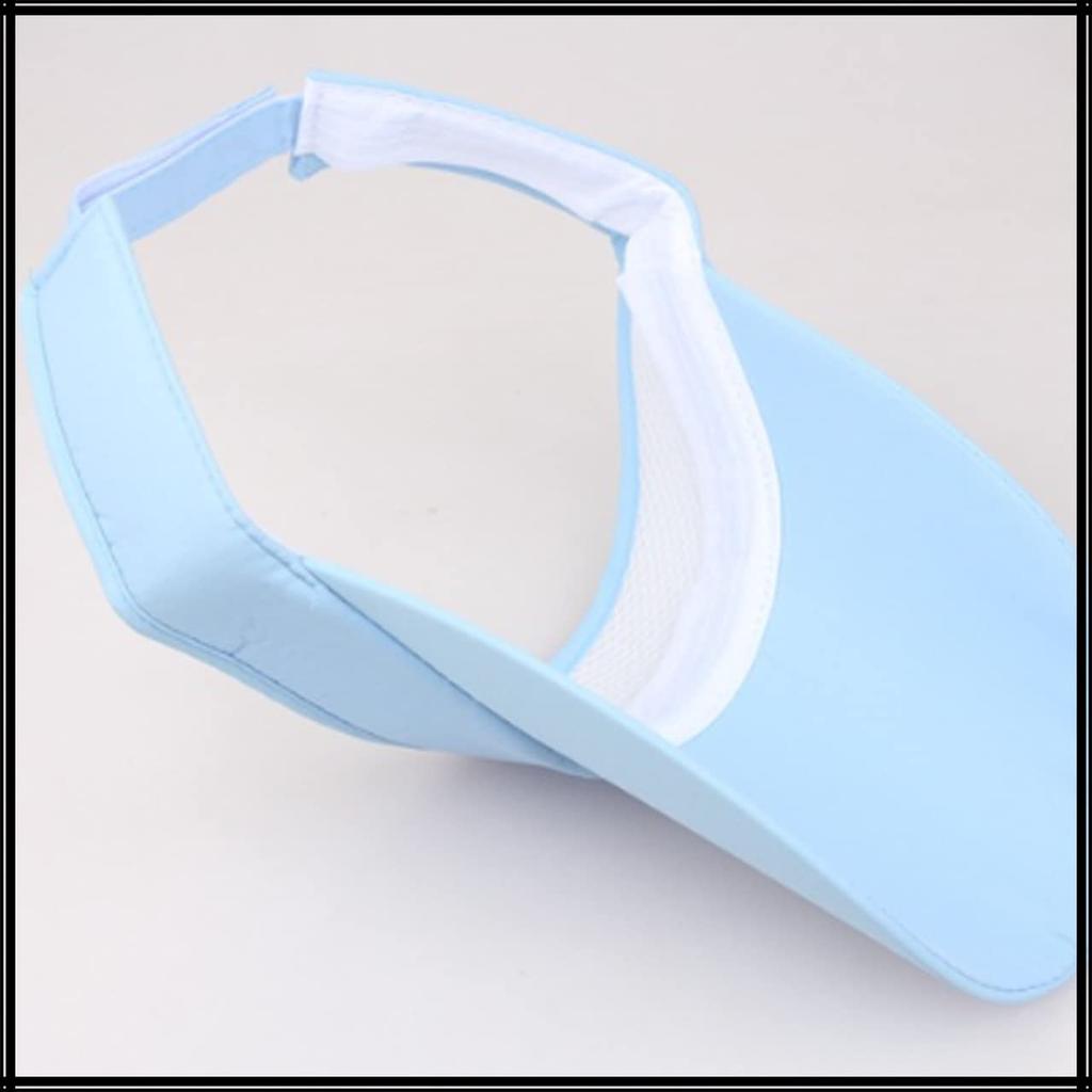Visor Sun Visor Plain Hat Stylish Simple Long Brim Cap CA502 [White Fang] Women's (Blue)