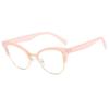 New Cat Eye Half Frame Anti Blue Light Reading Glasses Women Fashion Luxury Brand Ladies Flexible Optical Eyewear