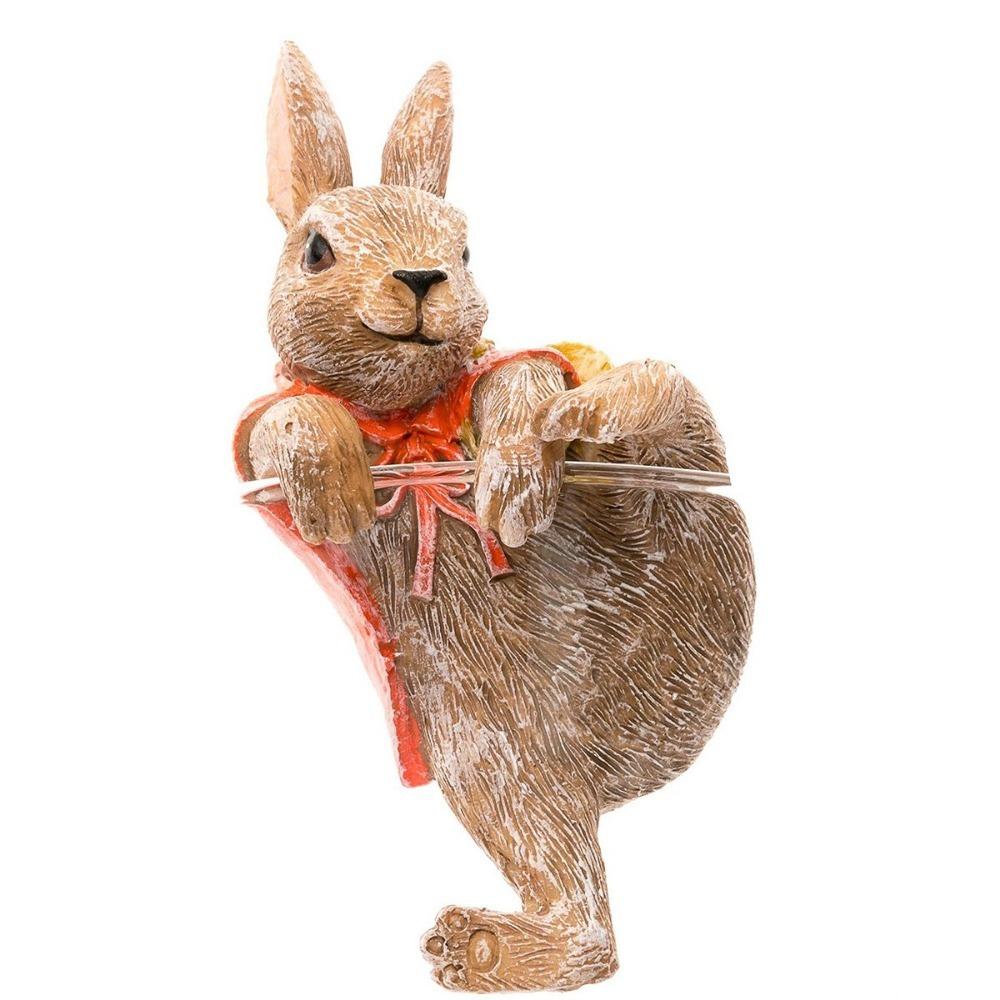 Adorable Climbing Bunny Figurine Cute Hanging Plant Holder  Garden Sculpture Decorations Rabbit