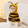 1PC Pet Clothing Creative Fleece Material Funny Pet Sweatshirt Stylish Pet Apparel Bee Design Cat Lovers Yellow