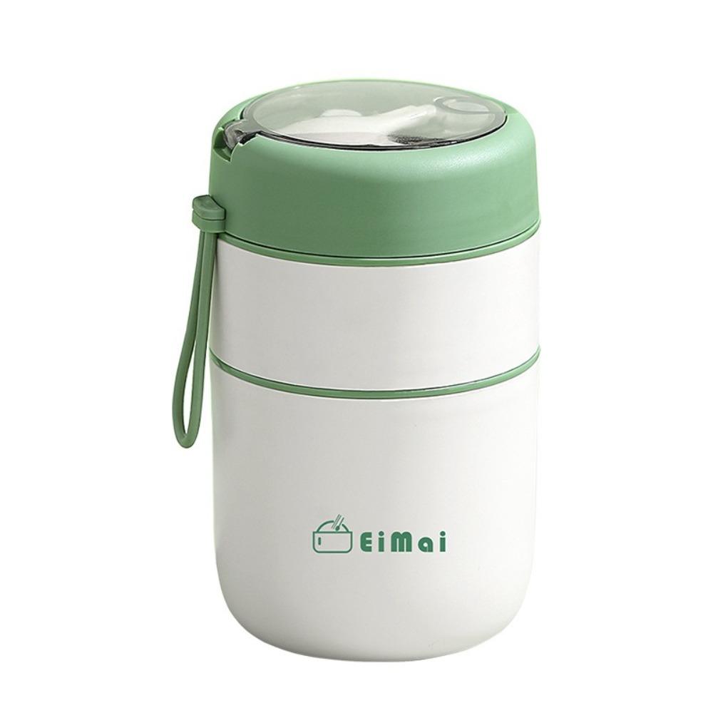 680ml Thermal Lunch Box Stainless Steel Insulated Food Container Double Layers Lunch Box  Home Use