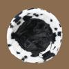 Cow Pattern Horn Bucket Hat Women's Fashion Plush Thickened Warm Hats Caps Women’s