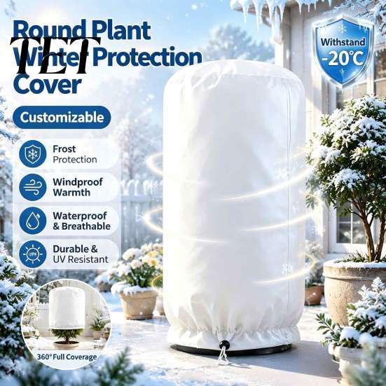 Frost Protection for Outdoor Plants Winter Plant Cover, Cloth with Zipper And Drawstring, Reusable Cold Resistant Tree Trunk Wrap Freeze Cover Garden