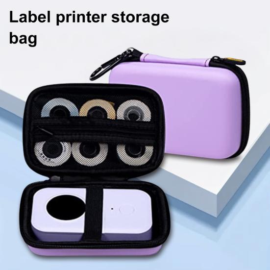 Carrying Case Label Maker Machine Organizer Large Capacity Zipper Closure Shockproof Portable Label Printer Storage Holder