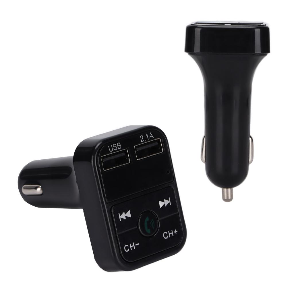 Car Bluetooth 5.0 FM Transmitter Wireless FM Radio Adapter MP3 Player with Dual USB Fast Charger for IOS