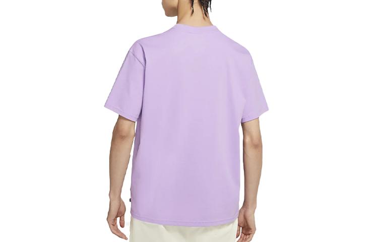 Nike T Shirts Men's Purple Crew Neck Moderate Straight Fit DB9976-589