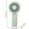 3 Speeds Portable Electric Fan Foldable Neck Hanging Small Fan for 3.7V500MAh Desktop Use
