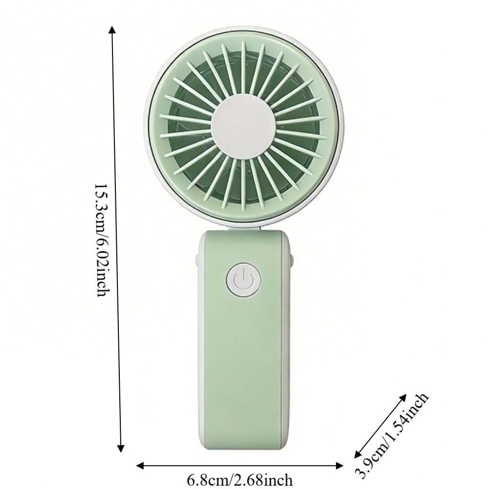 3 Speeds Portable Electric Fan Foldable Neck Hanging Small Fan for 3.7V500MAh Desktop Use