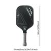 PEWETE Pickleball Paddle Lightweight Carbon Fiber Composite Surface Polypropylene Honeycomb Core 42cm X 19cm X 1.6cm Gray Kids and Adults Training