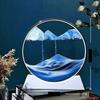 Luxurious Flowing Sand Painting - Ultra-Thin Golden Bezel Hourglass Home Decor Gift