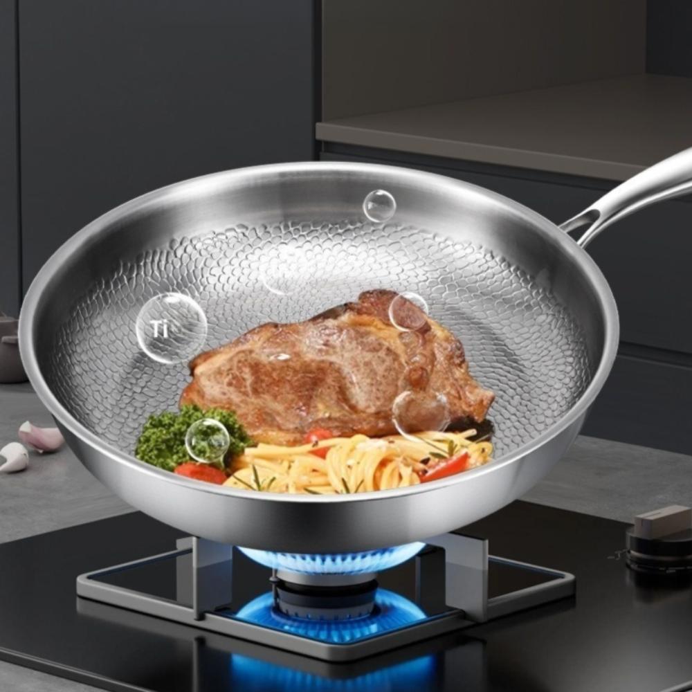 Antihaft-Steakpfanne 26/28/30/32cm Küchengeschirr Titan-Pfanne Gas-Induktionsherd
