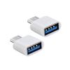2Pcs High Speed Male to Female Type-C to USB OTG Converter for Flash Drive Mouse