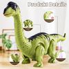 Doloowee 3 Pack Walking Dinosaur Toy for Kids 3-5/5-7 Years,Simulation Tyrannosaurus & Stegosaurus & Brachiosaurus,Electric Robot Dinosaur with LED