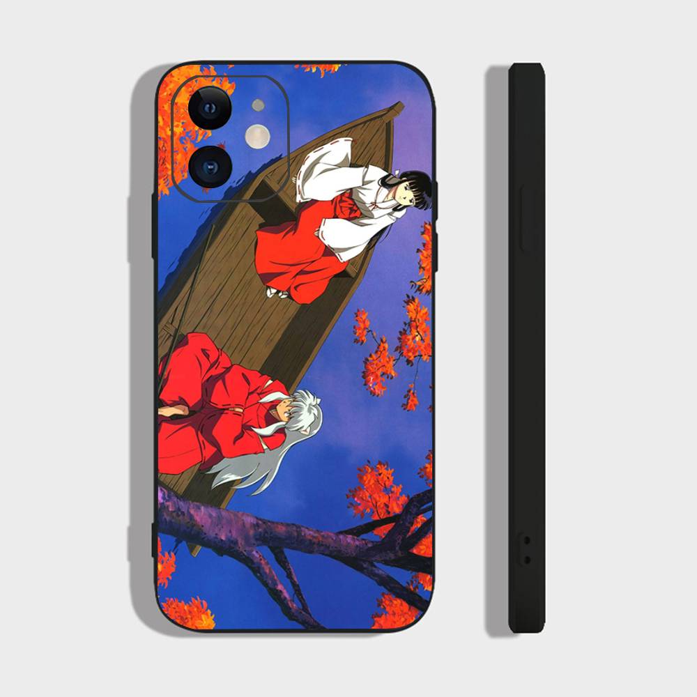 Japanese Animation I-Inuyasha Phone Case For IPhone 17 Air 16 15 14 13 Pro Max 11 12 Black Silicone Cover