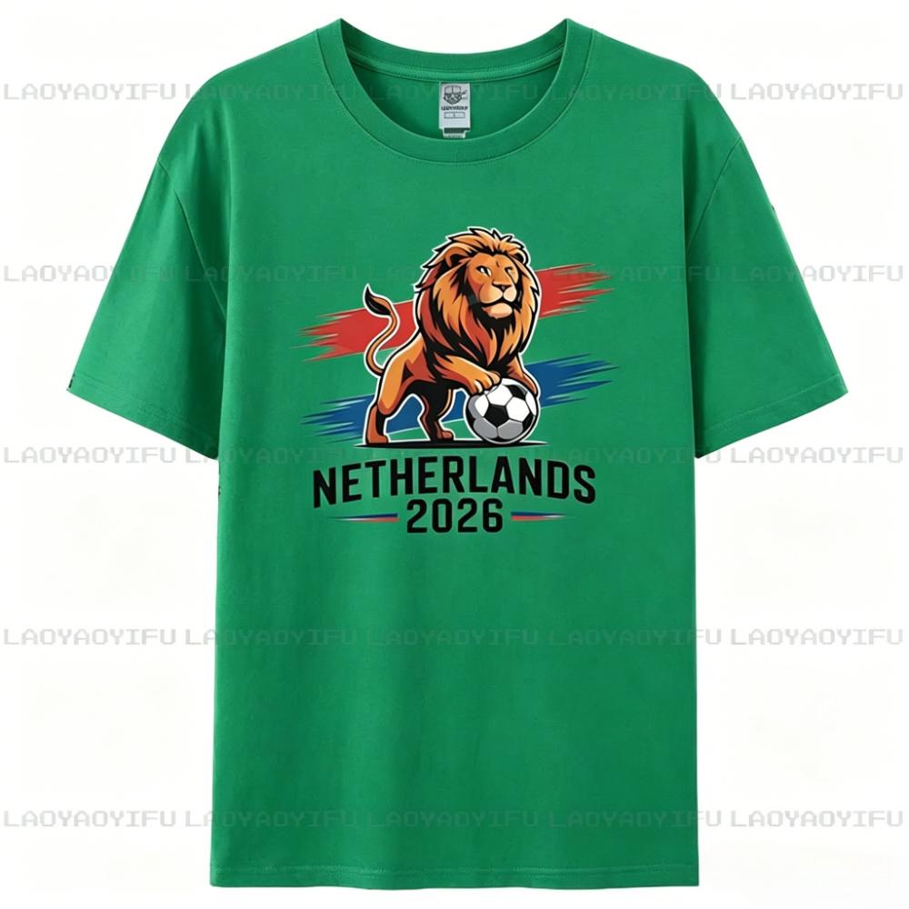 Netherlands 2026 Patriotic Soccer Fan TShirt National Lion Symbol Football Lover Tee Soccer Part Supplies Shirt Men Women Tops