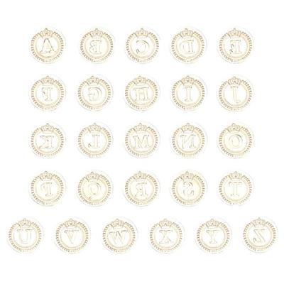 Brass Head Seal Stamp Crown Letters Sealing Wax Stamp for Letter Invitations Decoration English Letters Wax Seal Stamp