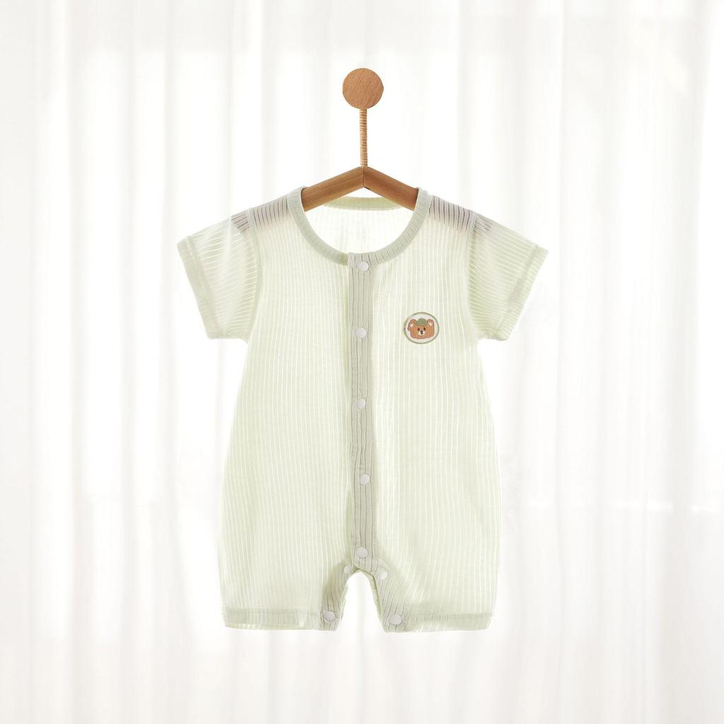 Sommarbabybodys: Klass A Kortärmad Tunn Body Pyjamas med Haremsbyxor