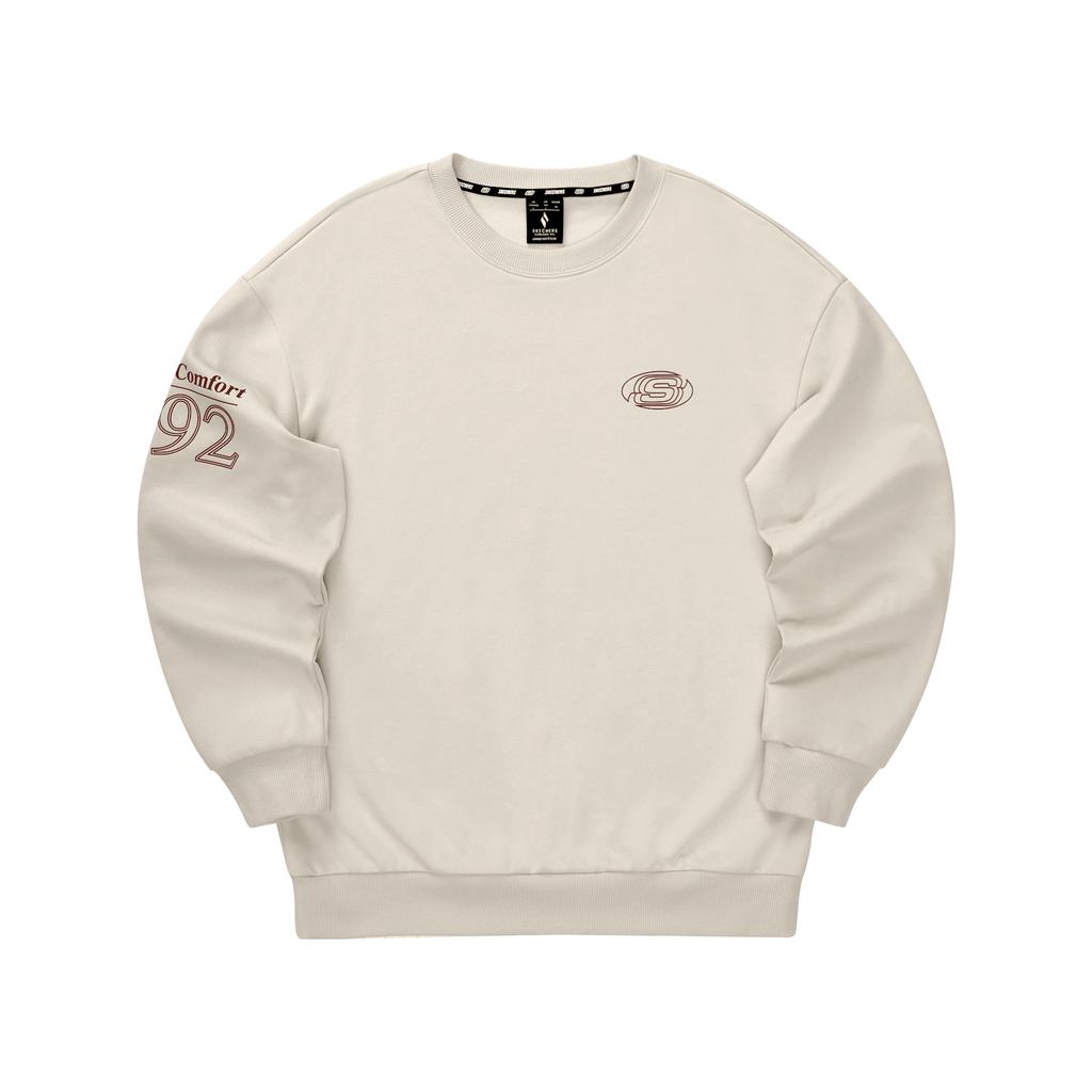 Skechers Retro Sports Loose Fit Crew Neck Sweatshirt Unisex sweatshirt Light-Brown L324U096-0046