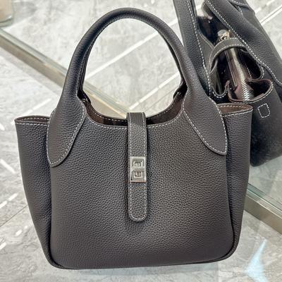 Geantă tip sac de piele naturală de vacă stratul întâi de înaltă calitate geantă coș de legume geantă de mână cu o singură curea pe umăr sau crossbody geantă pentru femei